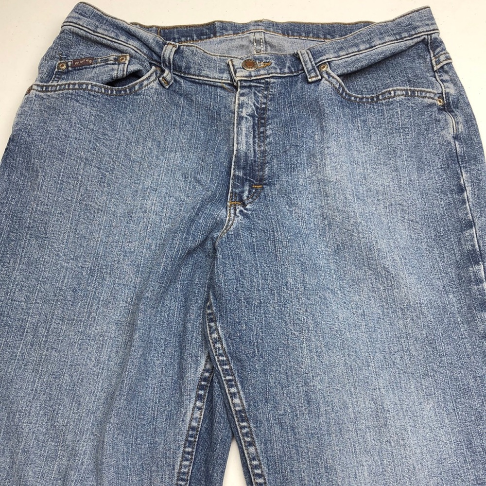 Blue Boot Cut Jeans with Classic Indigo Wash